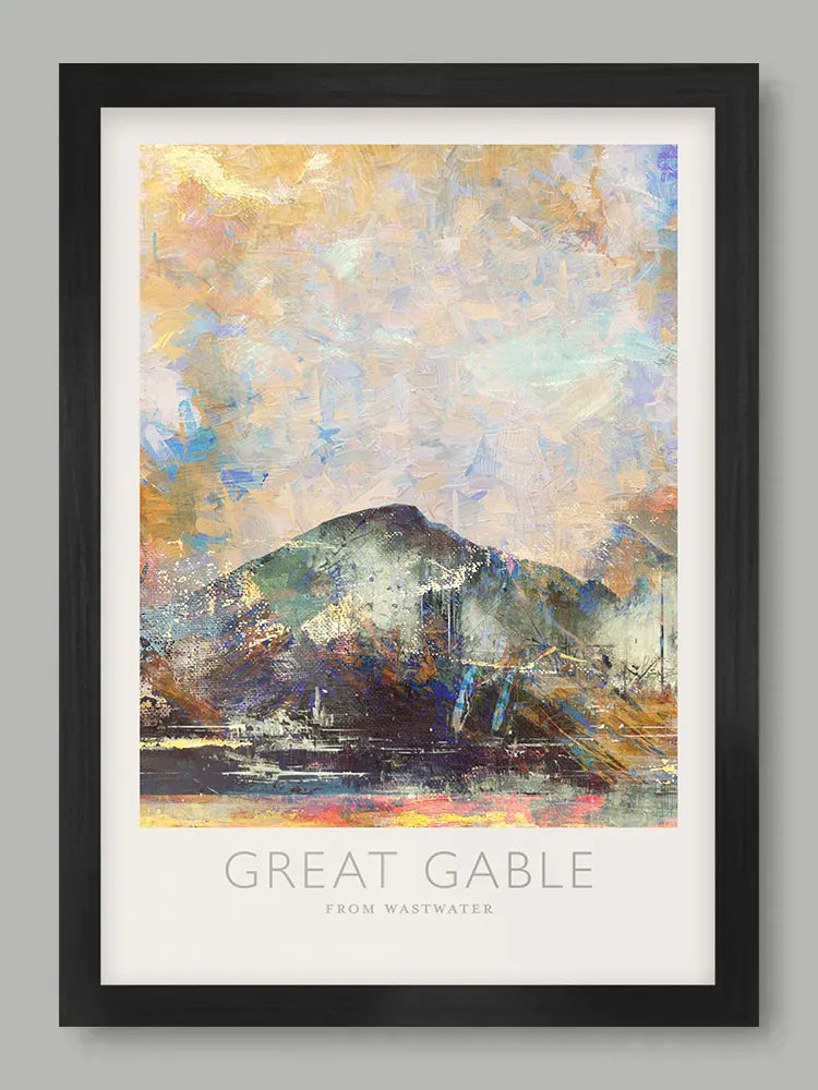 great gable from wastwater poster print